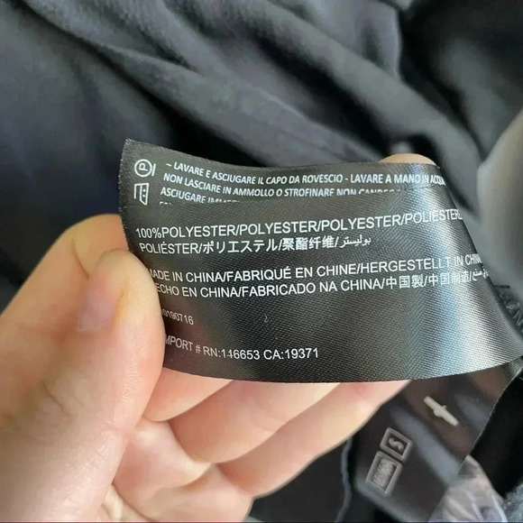 C/MEO Collective Black Long Sleeve Mini Dress Pocket Ruffle Button Cuff Side Zip - Picture 8 of 11